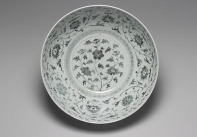 图片[2]-Bowl with peony scrolls in underglaze blue, Ming dynasty, Hongwu reign (1368-1398)-China Archive